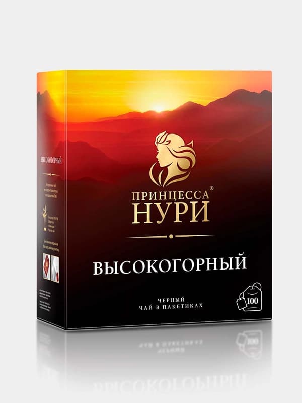Чай черный "Принцесса Нури", высокогорный, 2 гр, 100 шт