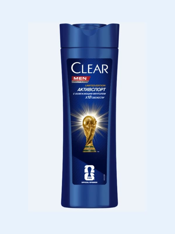 Шампунь Clear Men Active Sport Cool с ментолом (FIFA Edition), 380 мл