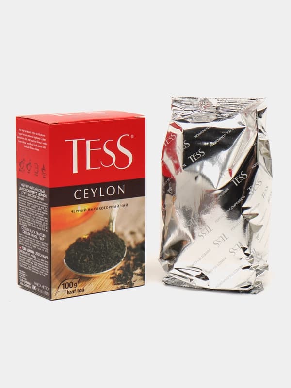 Чай черный Tess Ceylon, листовой, 100 г