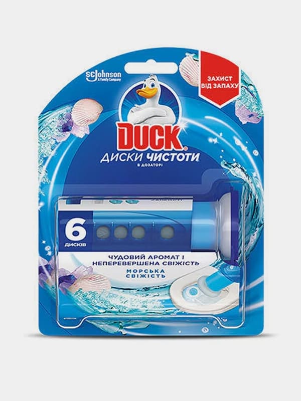 Гелевые диски для унитаза ''Duck'', сменный блок, морской, 36 мл