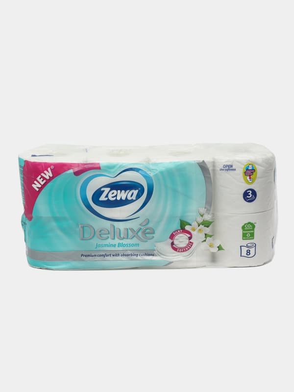 Туалетная бумага Zewa Deluxe Jasmine Blossom, 3 слоя, 8 шт