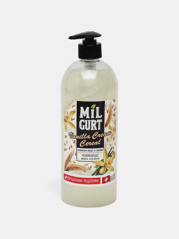 Крем-мыло жидкое Milgurt ванильный йогурт со злаками, 860 гр