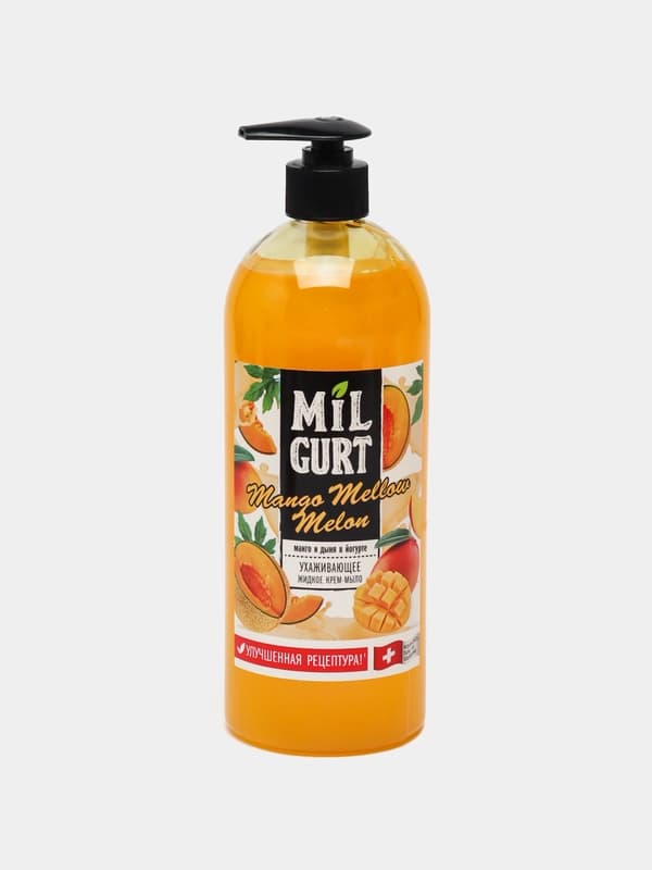 Крем-мыло жидкое MilGurt, манго и дыня в йогурте, 860 гр