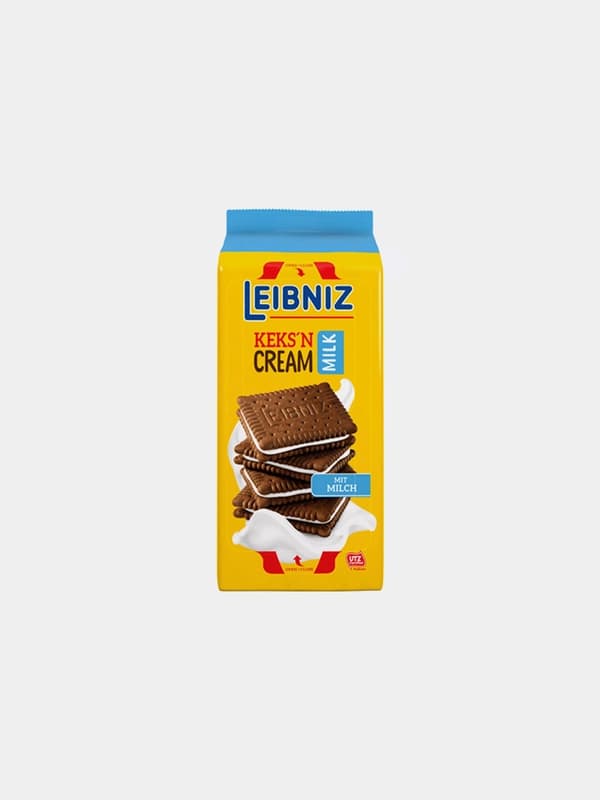 Печенье-сэндвич ''Leibniz Keks'n'', крем-молоко, 190 г