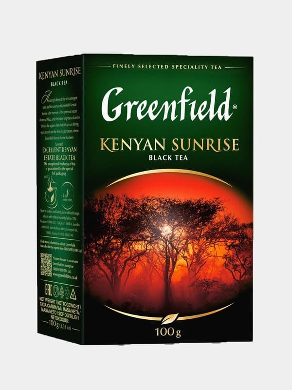 Чёрный чай Greenfield Kenyan Sunrise, листовой, 100 г