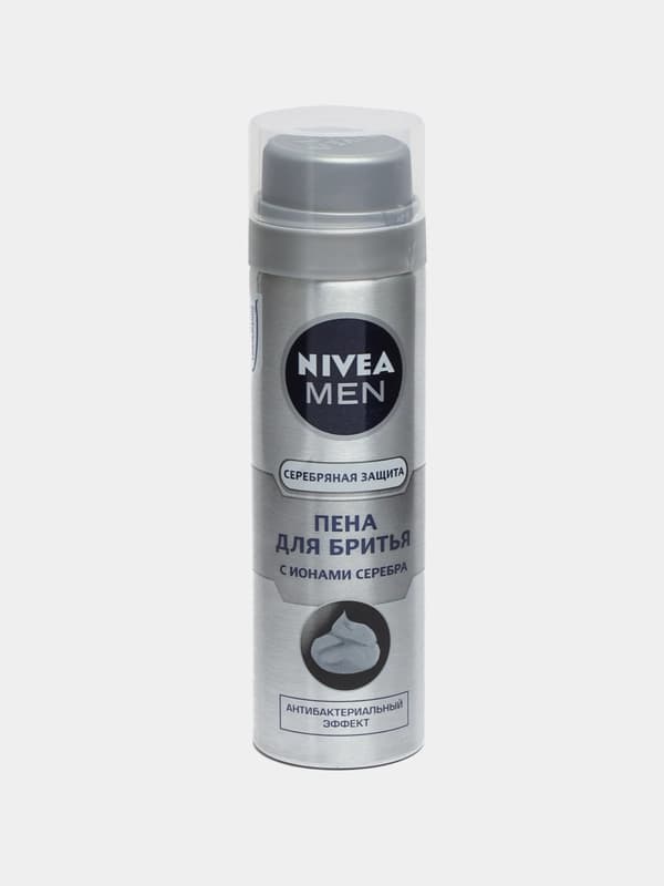 Пена для бритья Nivea men, серебряная защита с ионами серебра, 200 мл
